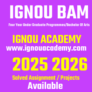 IGNOU BAM SOLVED ASSIGNMENT 2025 2026